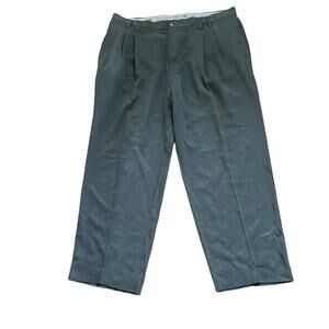 Tommy Bahama Relax Collection Olive Green 100% silk pants 42 *hemmed*